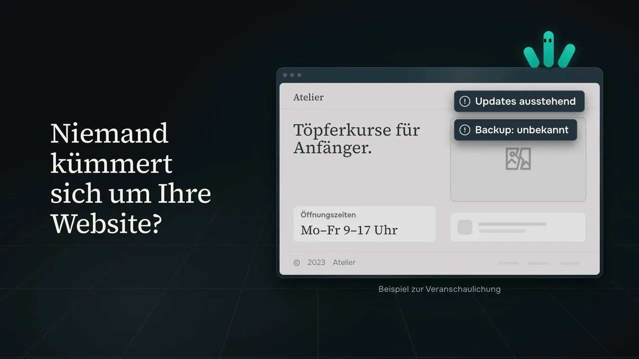 Standbild aus dem Video: Website-Wartung